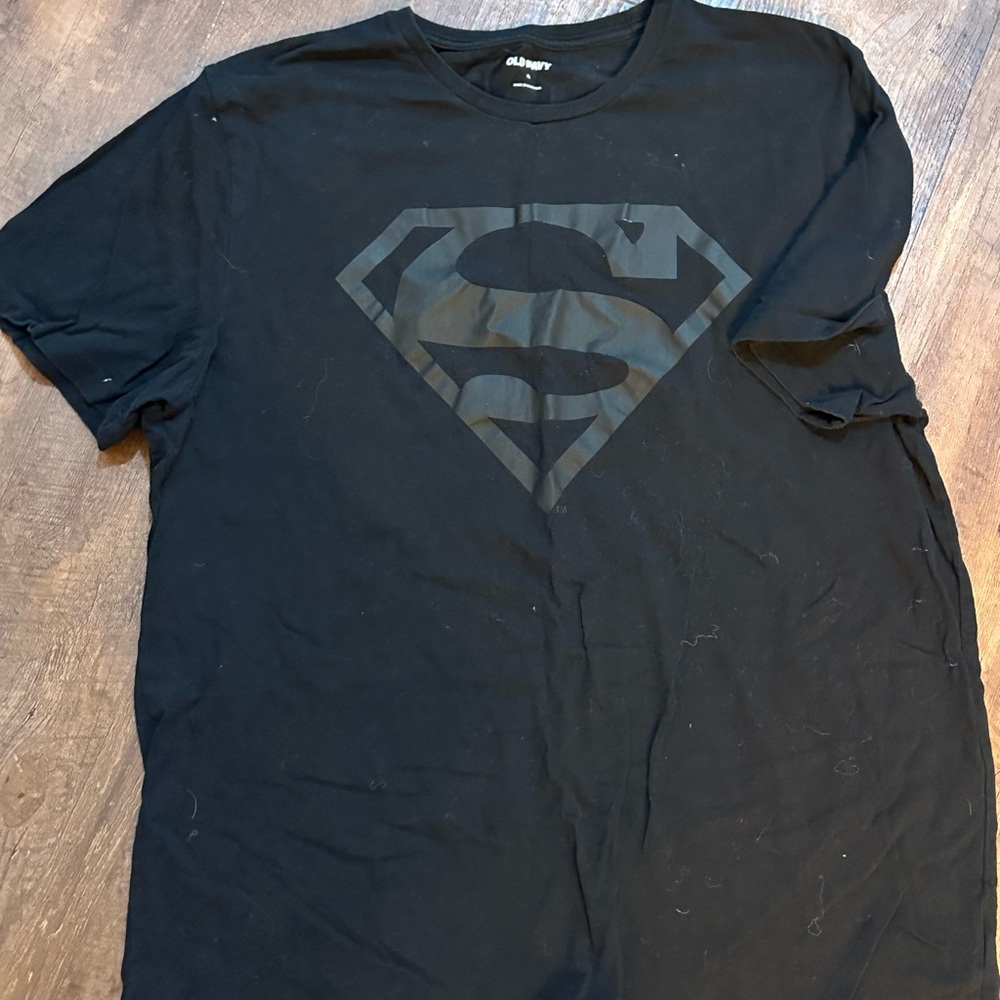 Black Superman Old Navy Logo T-Shirt